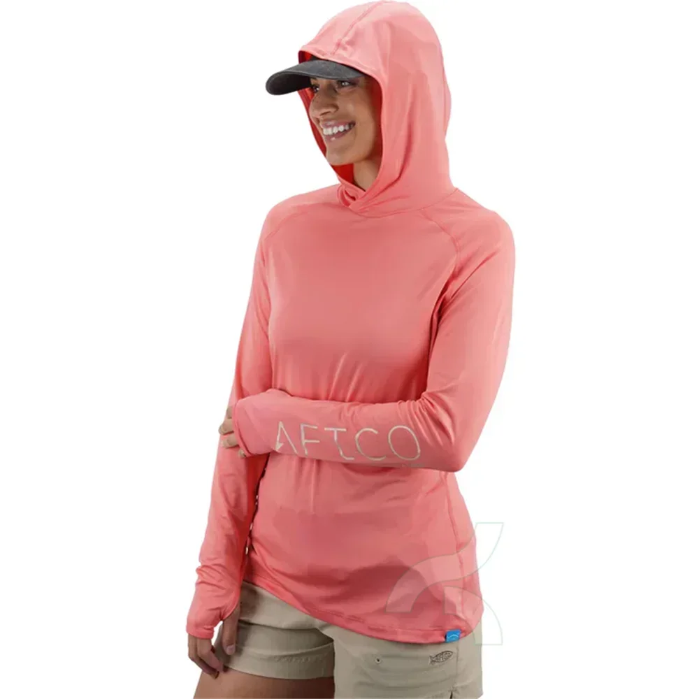 Женская футболка с капюшоном длинным рукавом и