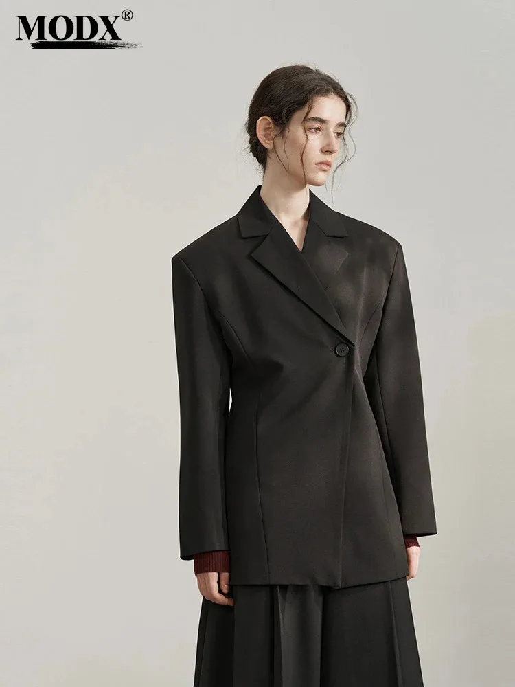 [MODX] Женский осенний элитный образ Textile Song Element сокращающаяся талия истончение