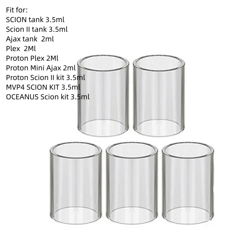 

5 шт. стеклянный бак для Innokin Scion II Ajax Proton Plex Tank Proton Mini MVP4 OCEANUS Scion Kit Glass