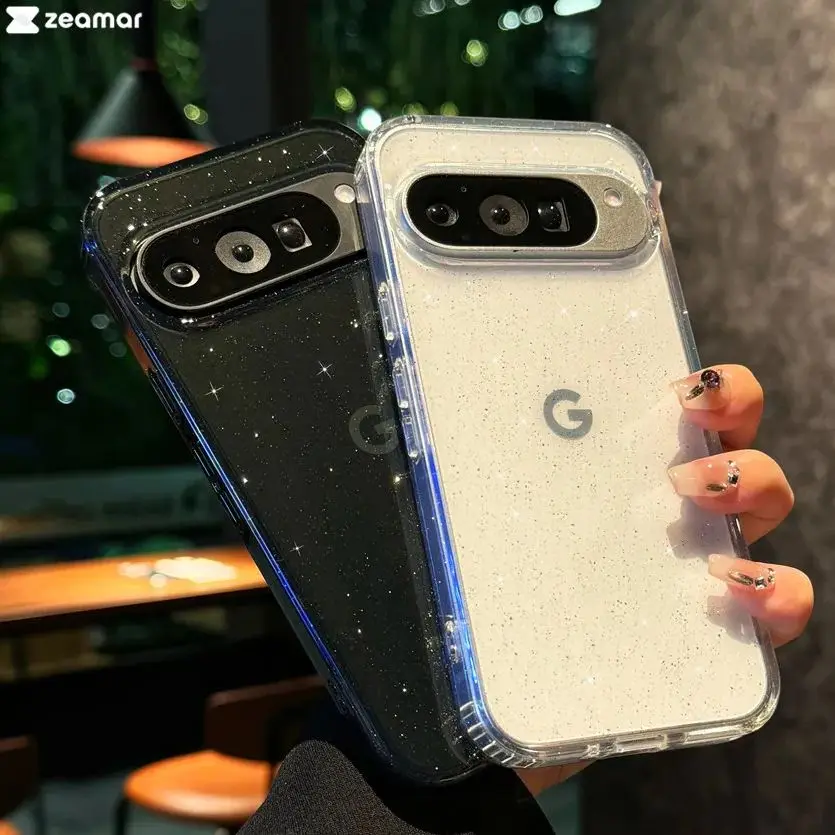 Роскошный блестящий прозрачный чехол конфет для Google Pixel 9 Pro XL противоударный