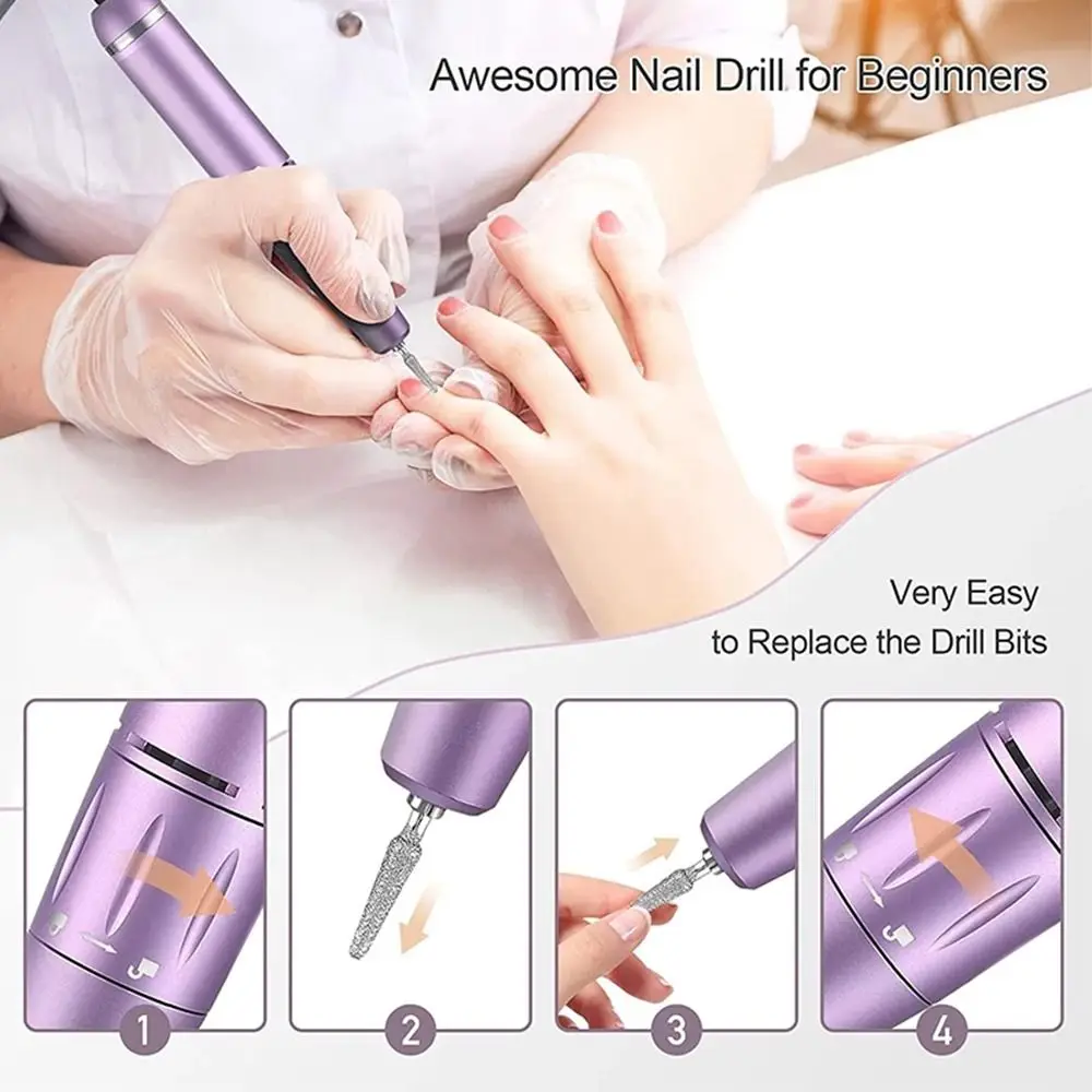 

LCD Display Rechargeable Electric Nail Gel Remove File Machine Manicure Machine Nail Art Equipment Nail Drill Machine