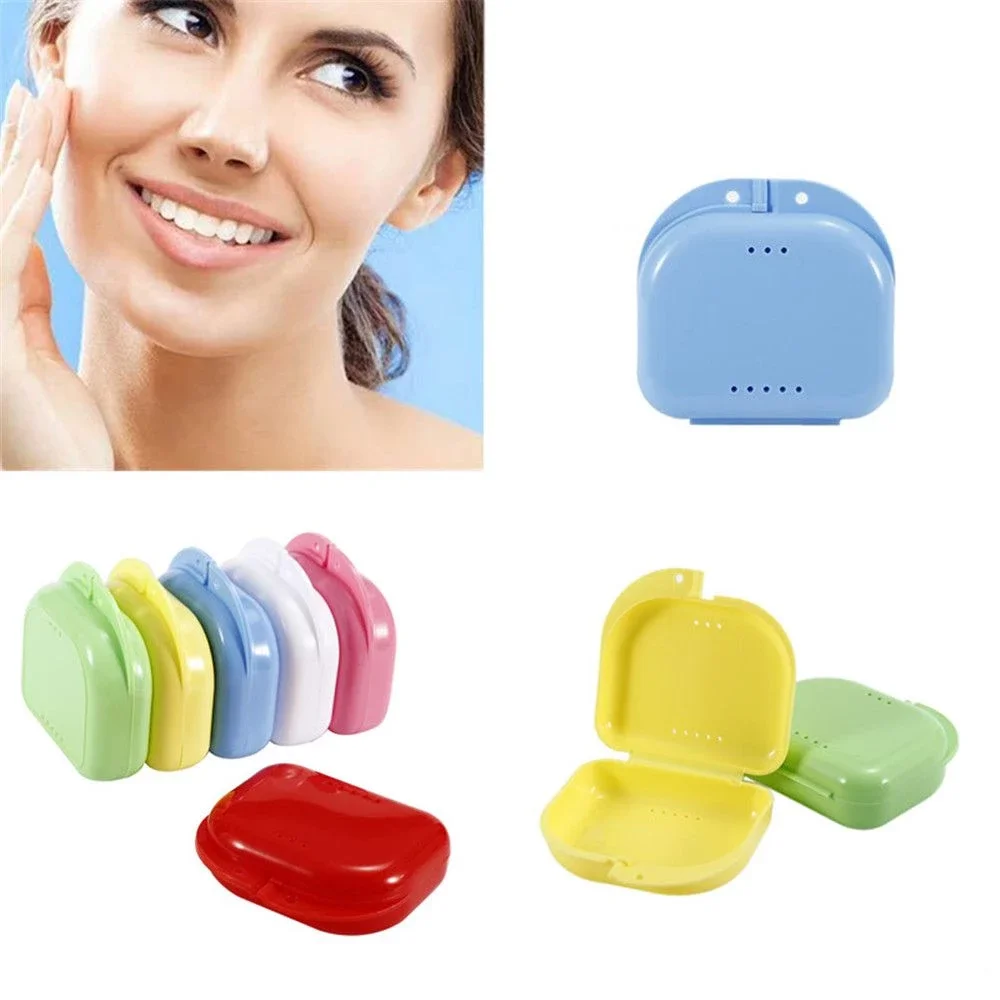 

6 Colors Retainer Orthodontic Mouth Guard Denture Storage Case Box Teeth Brush Oral Hygiene Supplies Organizer Accessories Tools