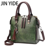JIN YIDE Leather Ladies HandBags Women Bag Totes Tassel Designer 1