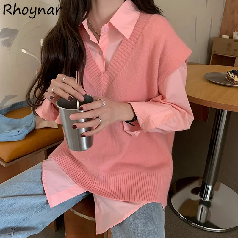

Sweater Vest Women Candy Color Loose Preppy Simple Elegant Lovely All-match Soft Cozy Trendy Ulzzang Mujer Tender Young Retro BF
