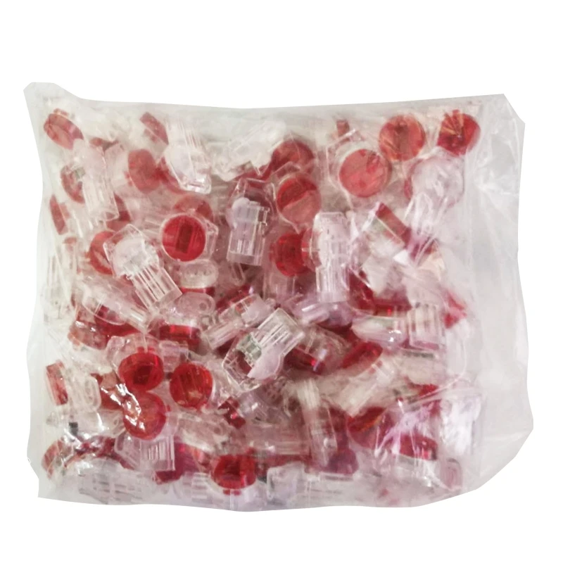 

R9JA Gel Splice K3 Connector 3 Port Wire Connectors Red Clear (Pack of 100)