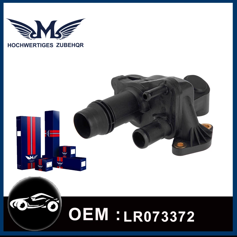 

M Engine Coolant Thermostat Water Outlet LR073372 For Land Rover Discovery 3/4 Range Rover Sport Jaguar XF S-Type 4H2Q8592BF