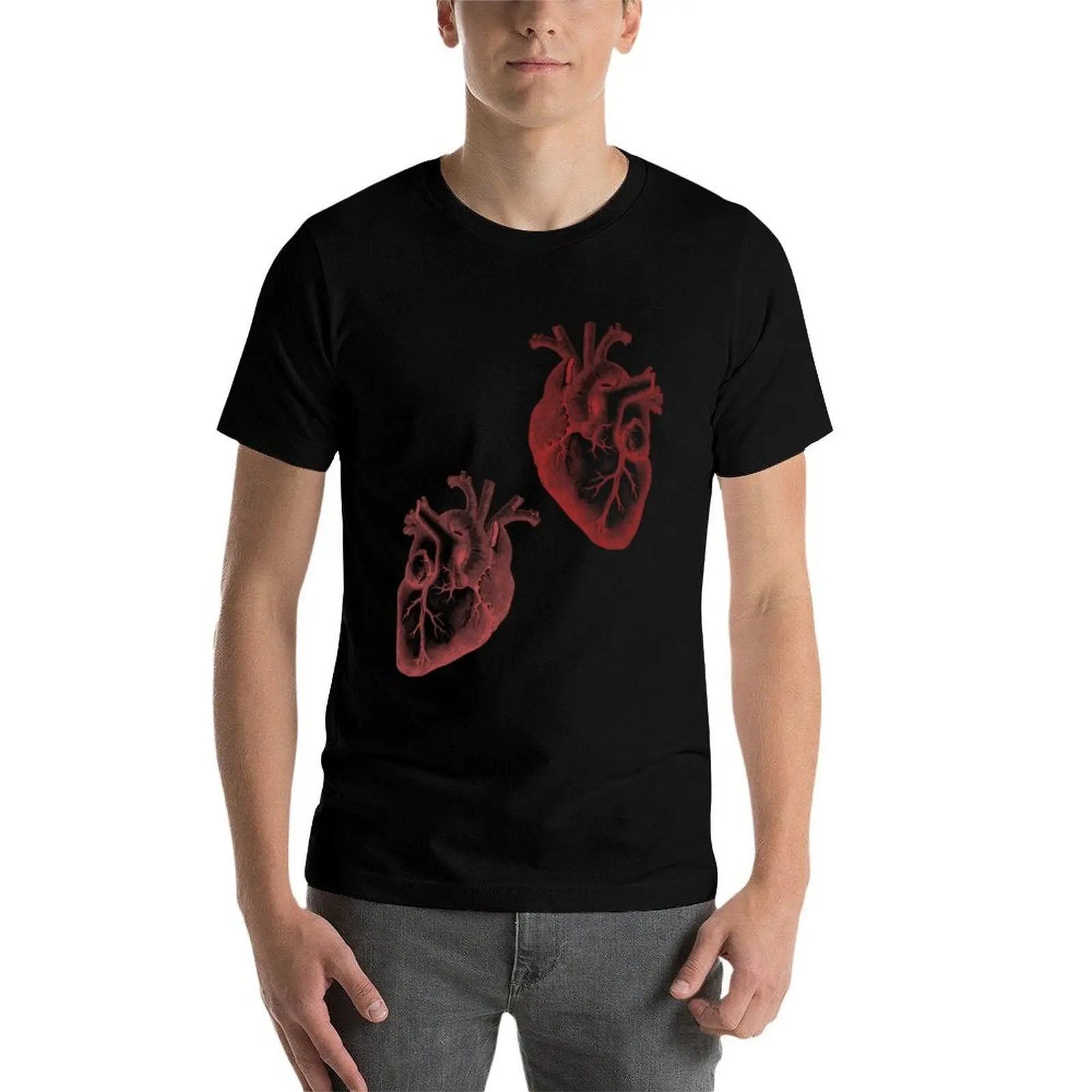 Фото Футболка Anatomical Timelord Double Heart, устойчивая к пятнам, повседневная футболка №4