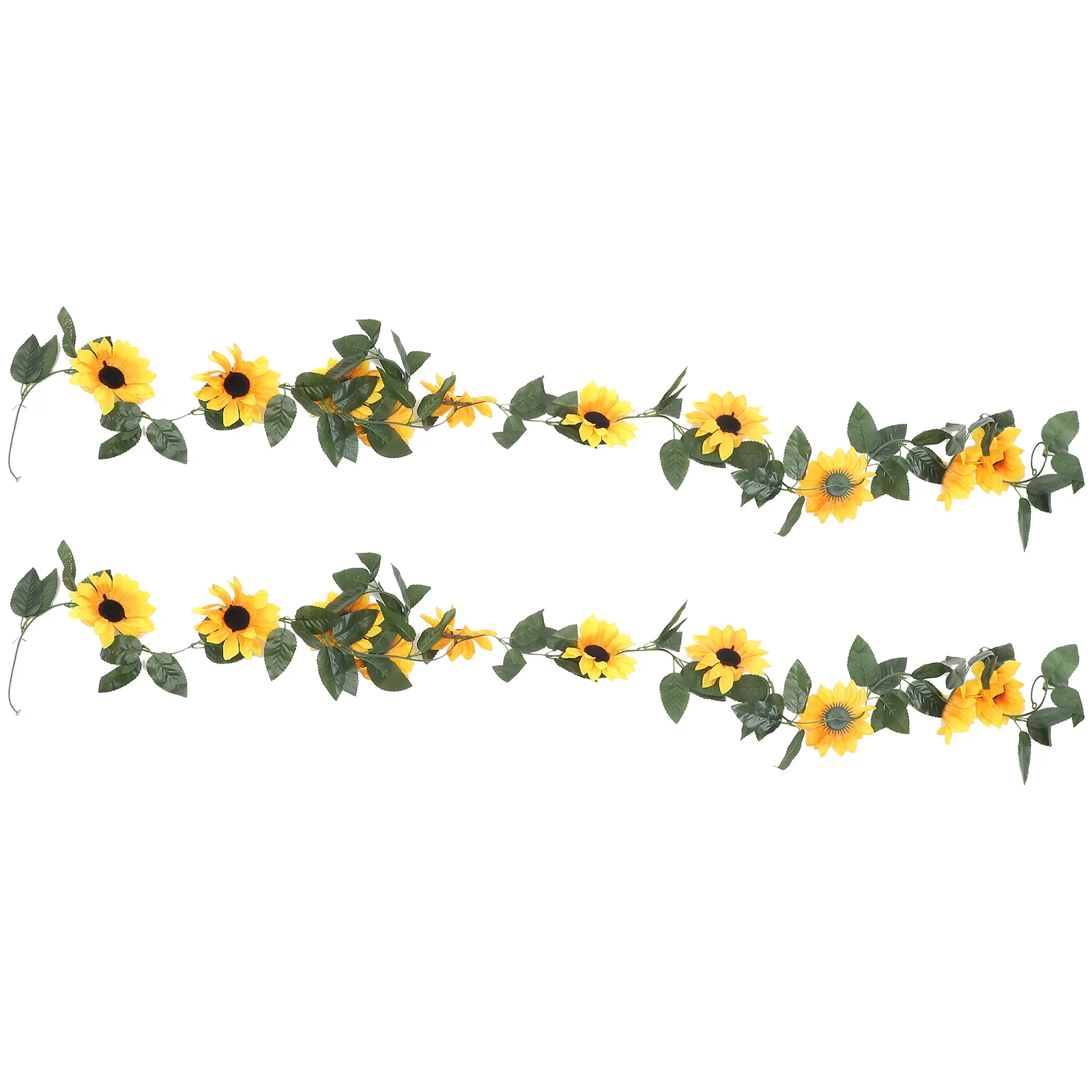 

2 Pcs Home Decor Faux Flower Hanging Rattan Sunflower Artificial Vine Vines Silk Fake