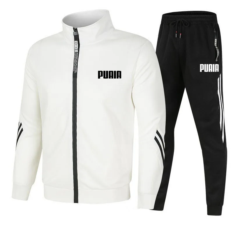 

New Zipper Cardigan Tracksuit+Sweatpants 2 Piece Set Fashion Casual Street Men's Clothing Spring And Autumn Seasons Suit For Men