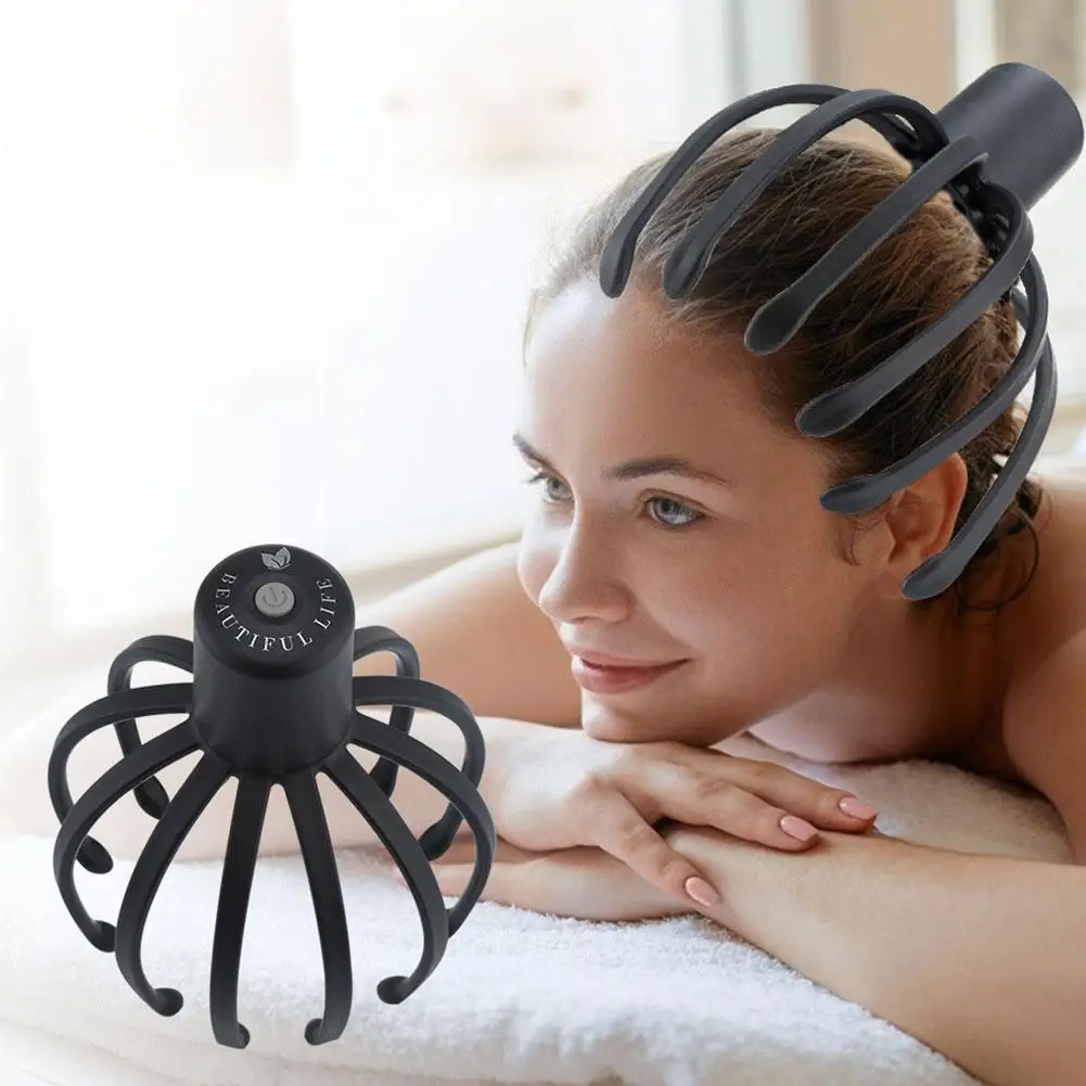 

Electric Octopus Head Scratching Massage Claw Stress Hair Scratcher Relief Relief Health Head Stimulation Care Therapeutic L5M7