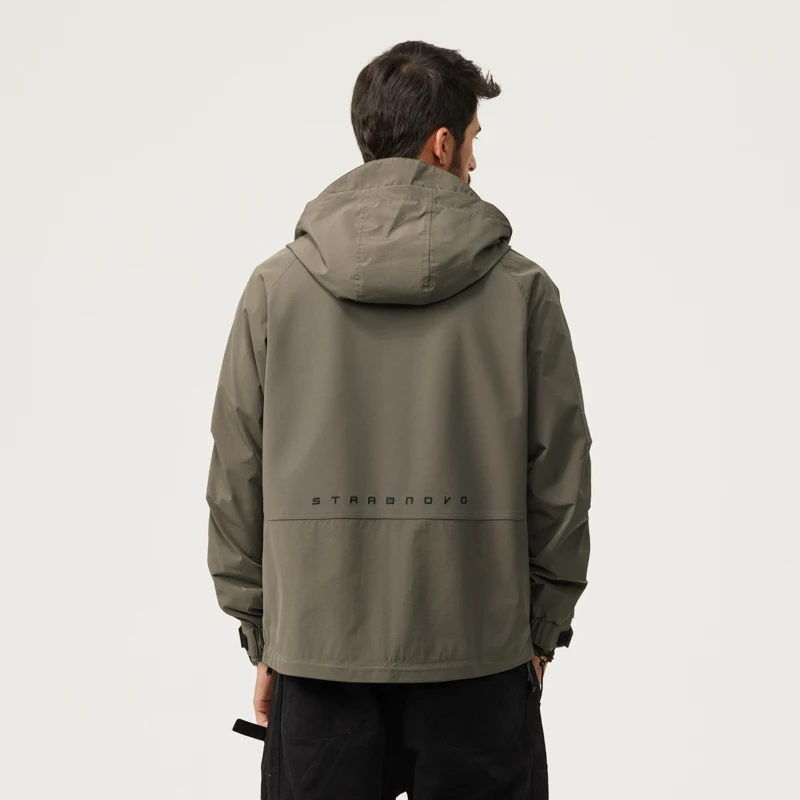 Осенне-зимняя высококлассная дырочная куртка Мужская свободная легкая с