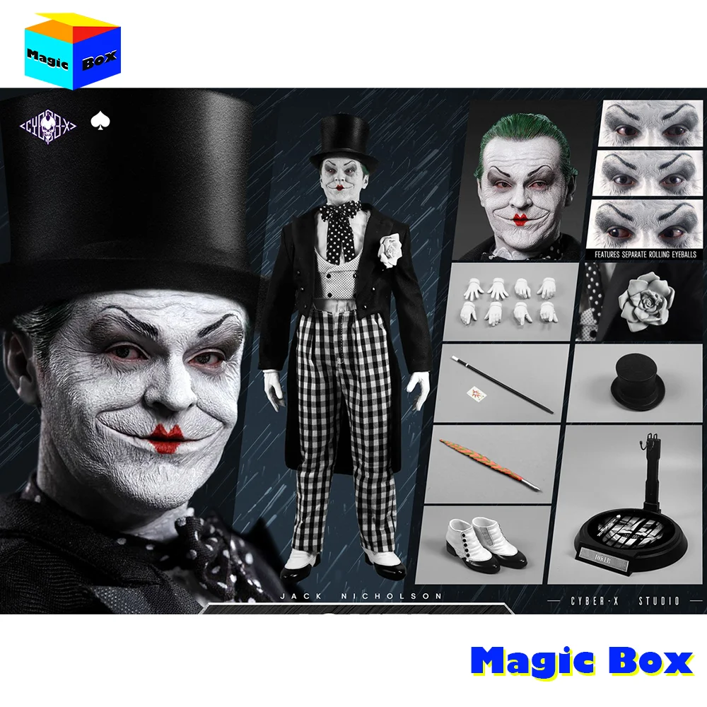 

CYBER-X studio CX004 1/6 Soldier Dumb Show Jack Mime Nicholson Movie Character Clown Full Set Model 12'' Action Figure In Stock