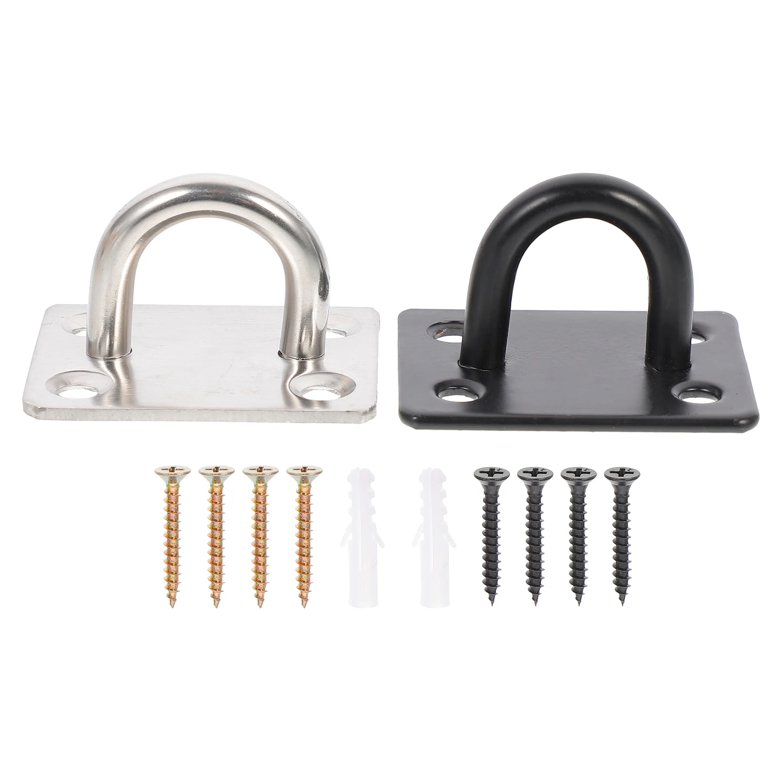 

2 Pcs Screw Eyes Hanger U Shape Ring Hooks Hammock Hanging Kit Wall Clothes Rack Drop Ceiling