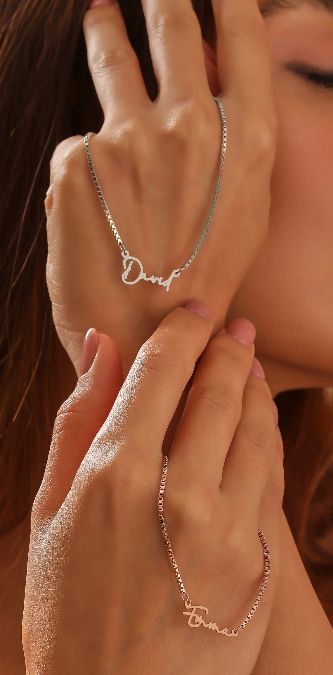 2023 New Custom Name Necklace For Women Any Font with Box Chain Gold Nameplate Necklace Best Friend Perfect Birthday Gift Choker