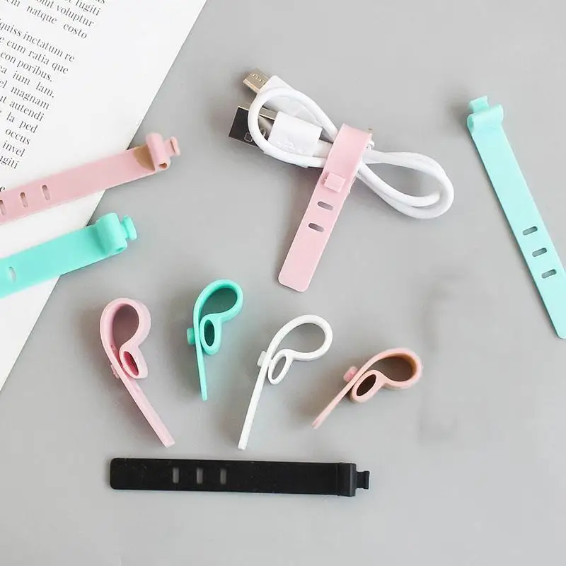 

1/3/5PcsMultipurpose Desktop Phone Cable Winder Earphone Clip Charger Organizer Management Wire Cord fixer Silicone Holder