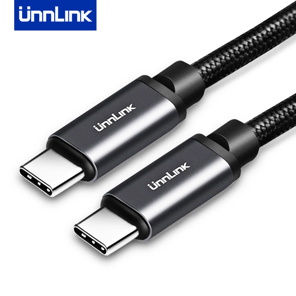 

Unnlink Type C to Type C Cable USB C to USB C 3.1 Gen2 3A PD 5G/10Gbps 4K60 Thunderbolt 3 for Macbook Pro Nintendo Switch s9 p20