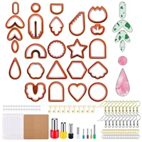 142pcs polymer clay cutter set plastic sculpting decorating tools kit for diy handmade crafts modeling earring making tool 24pcs