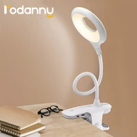 rodanny desk lamp touch clip study light gooseneck desktop usb rechargeable bedroom bedside clip on table