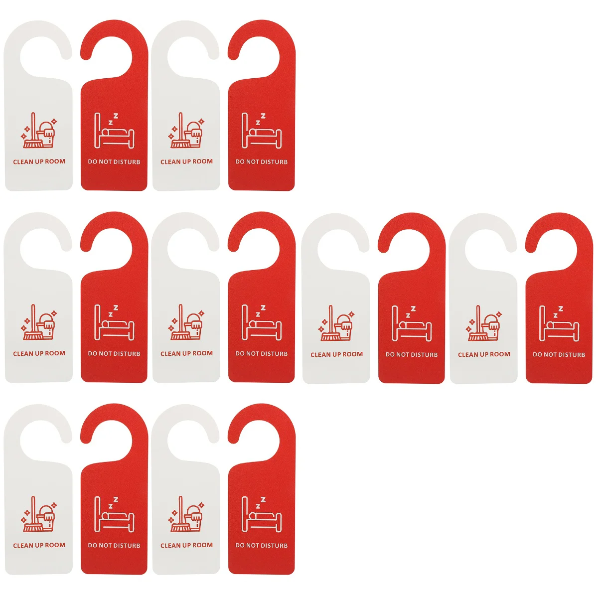 

16 Pcs Do Not Disturb Listing Door Hanger Sign Front Clean Up Room Tabs PVC Hotel Signs Double Side Labels Hanging House Number