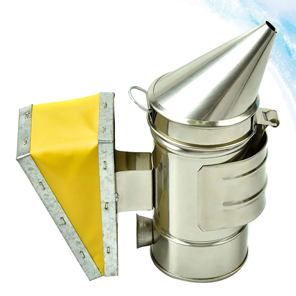 

Stainless Steel Hive Smoker with Heat Shield Keeper Smoker Beekeeping Beekeeping Hive Tool Silver