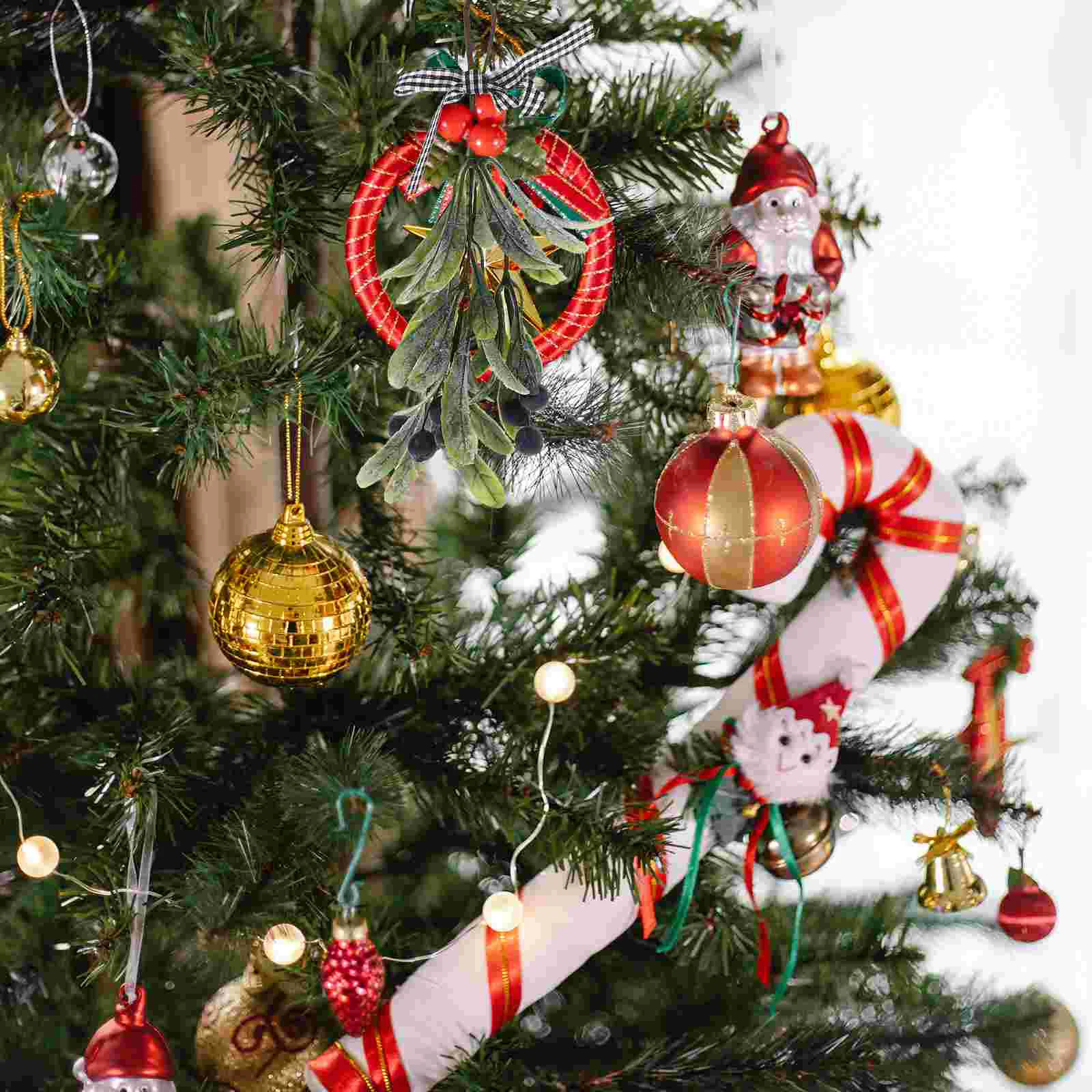 

Christmas Teardrop Mistletoe Front Door Decor Decoration Swag Bathroom Decorations Trim Plant Branch Xmas Fake