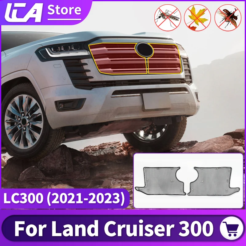 

For Toyota Land Cruiser 300 Lc300 2022 Tuning Exterior Upgraded Accessories Stainless Steel Wire Mesh, Front Grille Bumper