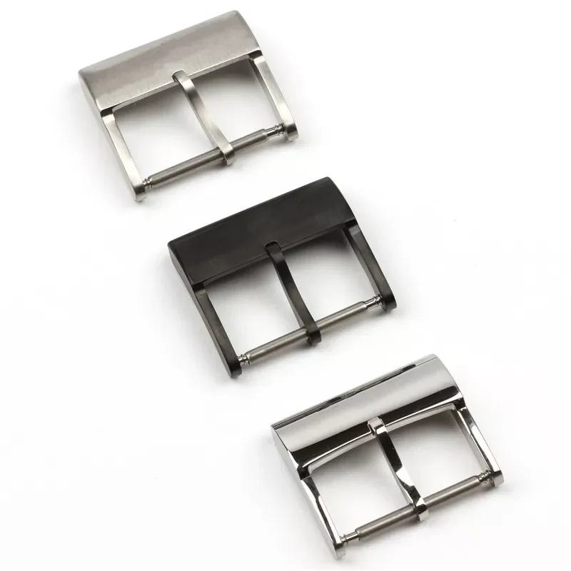 Top Quality 20mm Stainless Steel Buckle For Breitling  Original Clasp Men Rubber Silicone Strap Silver Black Pin Buckle