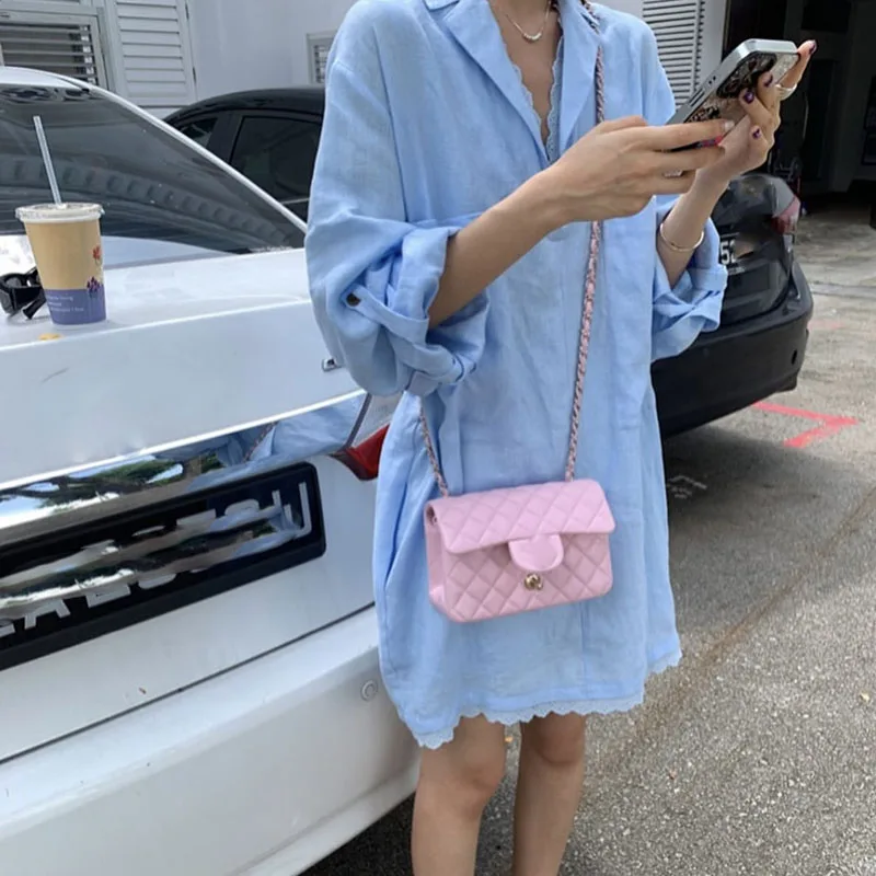 Lucyever женские белые длинные рубашки осенняя новинка Повседневная Свободная