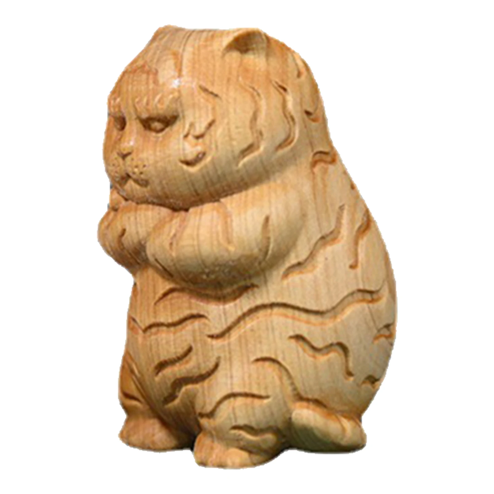 

Деревянная Тигровая статуя, милая Тигровая чайная статуя, искусственная ручная резная статуя для дома, гостиной, крыльца, украшение, подаро...