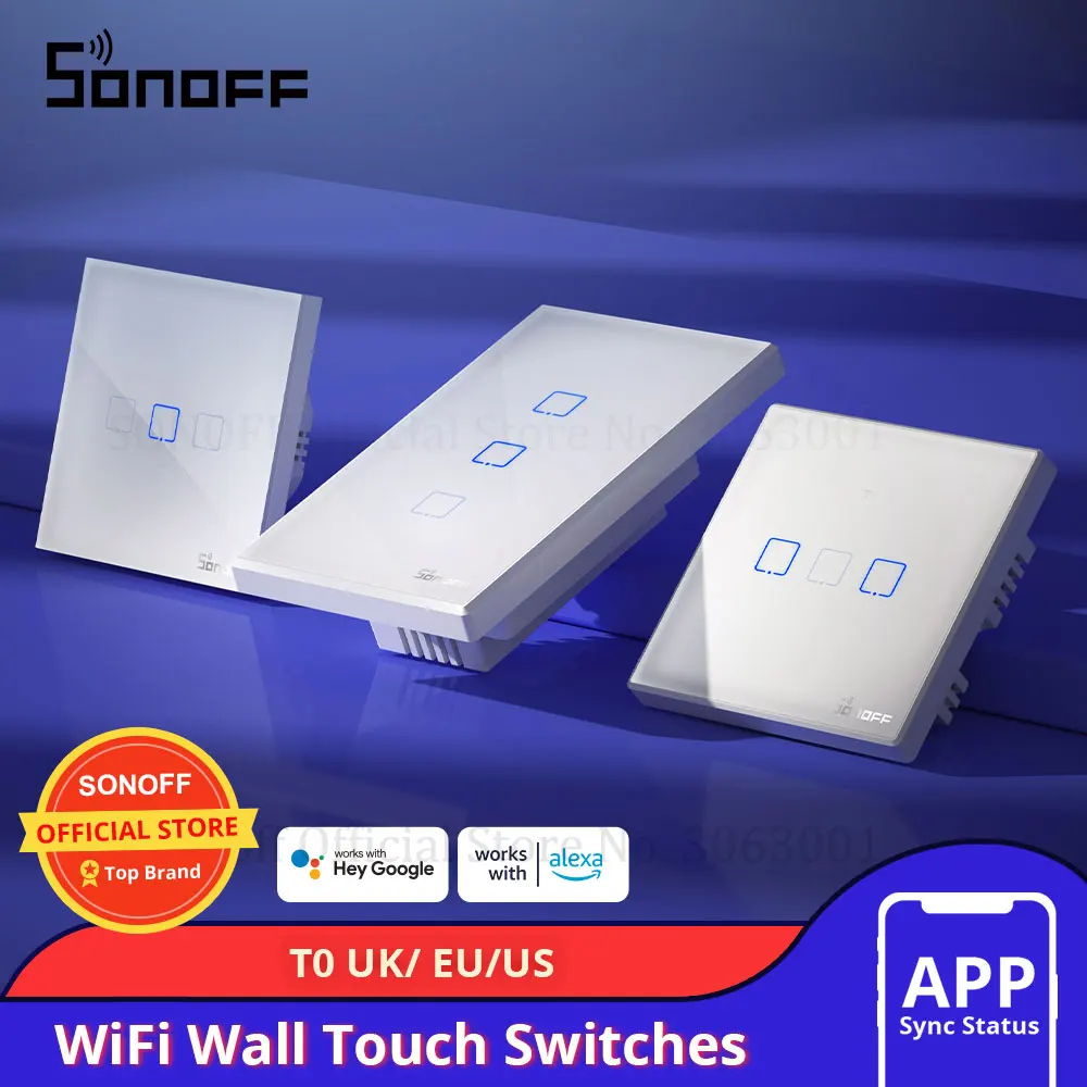Переключатель SONOFF TX Series T0 для умного дома ЕС/Великобритания/США