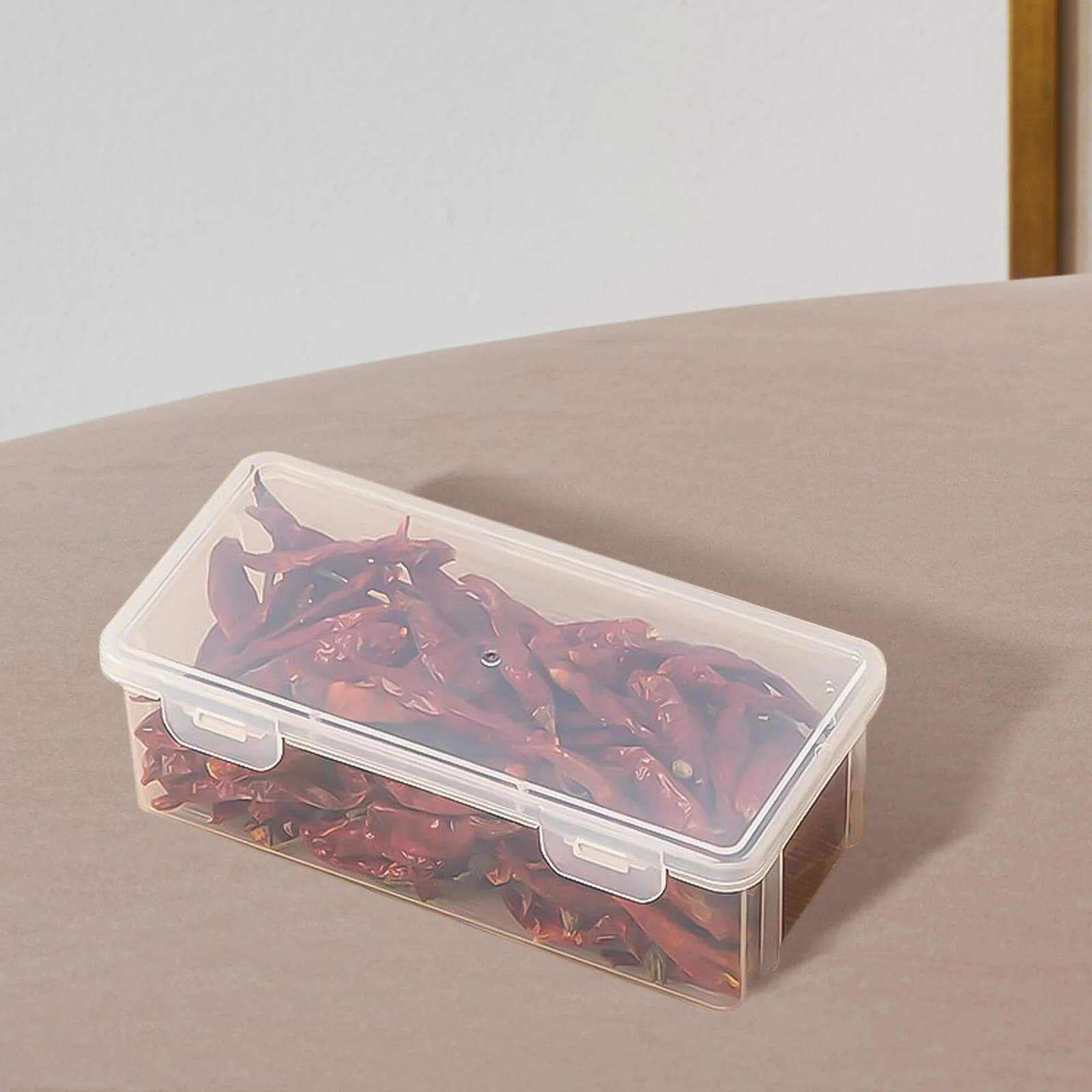 

Memory Refrigerator Fruit Holder Fridge Canister Case Square Kitchen Supply Clear Plastic Container