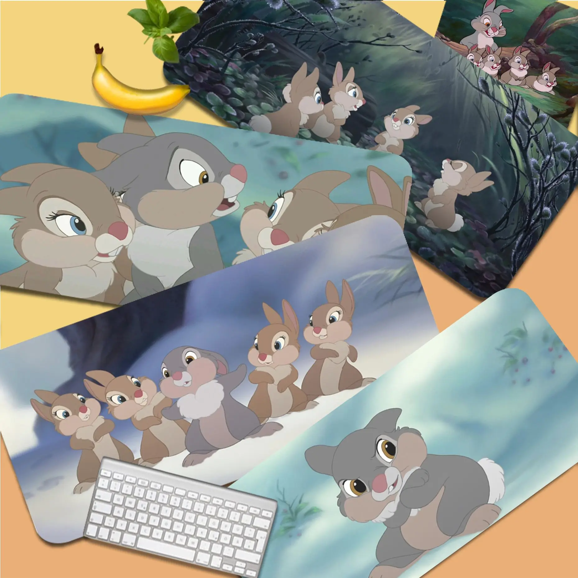 Пользовательский Коврик для мыши с мультяшным Кроликом большого размера |