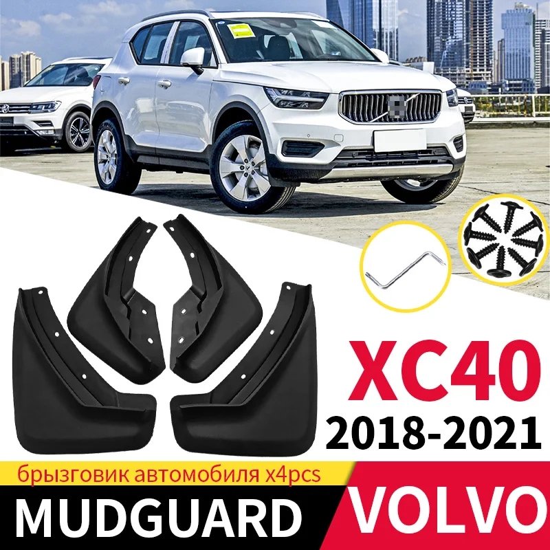 

Car Mud Flasp For Volvo XC40 2018-2021 Accessories Front Rear Wheels Mudguards Splash Guards Dustproof Decorative 4pcs