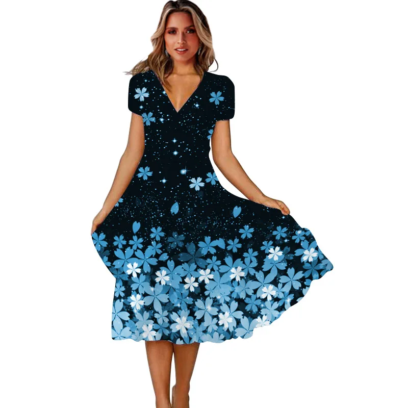 Женские летние платья 2022 сексуальное зеленое пляжное платье с цветочным принтом