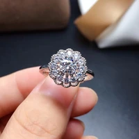 moissanite rings super hot sale comparable to diamonds 925 silver rings ladies luxury jewelry