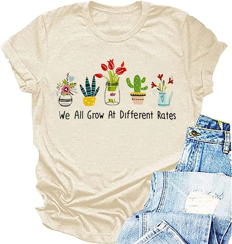 

Женская блузка из хлопка с коротким рукавом и цветочным принтом