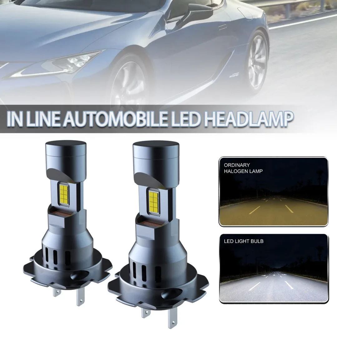 

2pcs H7 LED Headlight Bulbs Car Light Canbus 16000LM 70W 6000k White Waterproof Universal Mini Automobile Head Lamps With Fan