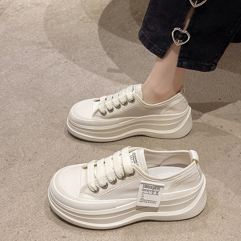 

Кроссовки женские на платформе, модные повседневные универсальные сабо, эспадрильи, маленький размер, хлопок, лето-осень 2023