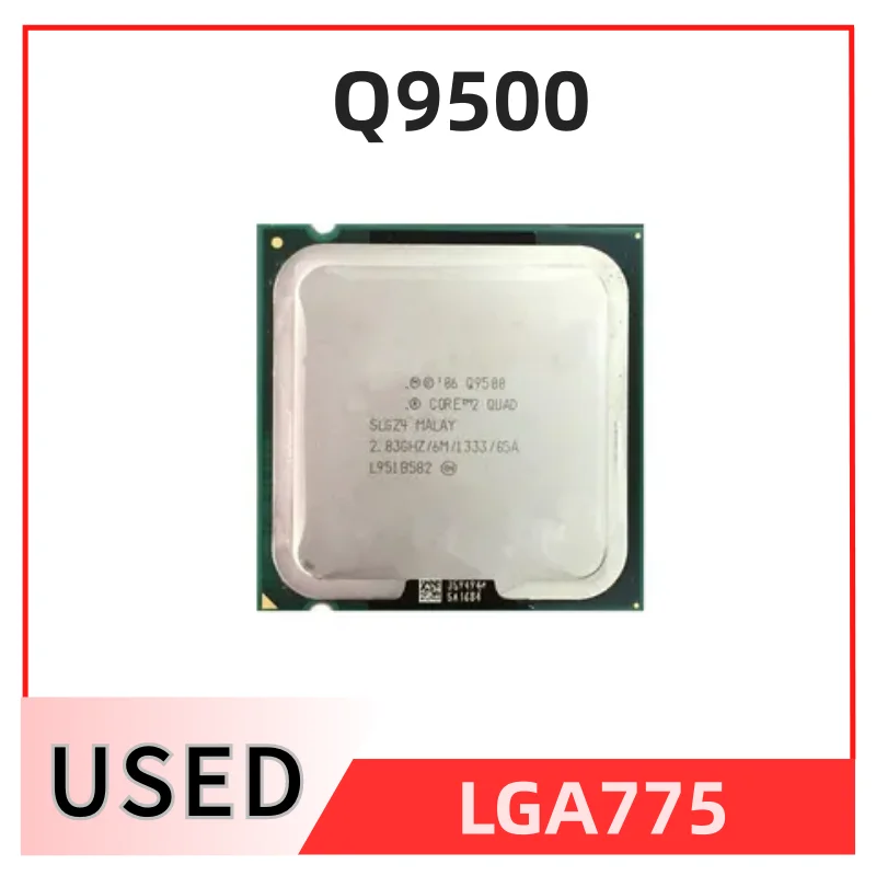 

Б/у процессор Core 2 Quad Q9500 2,83 ГГц 6 Мб 1333 МГц разъем 775 процессор