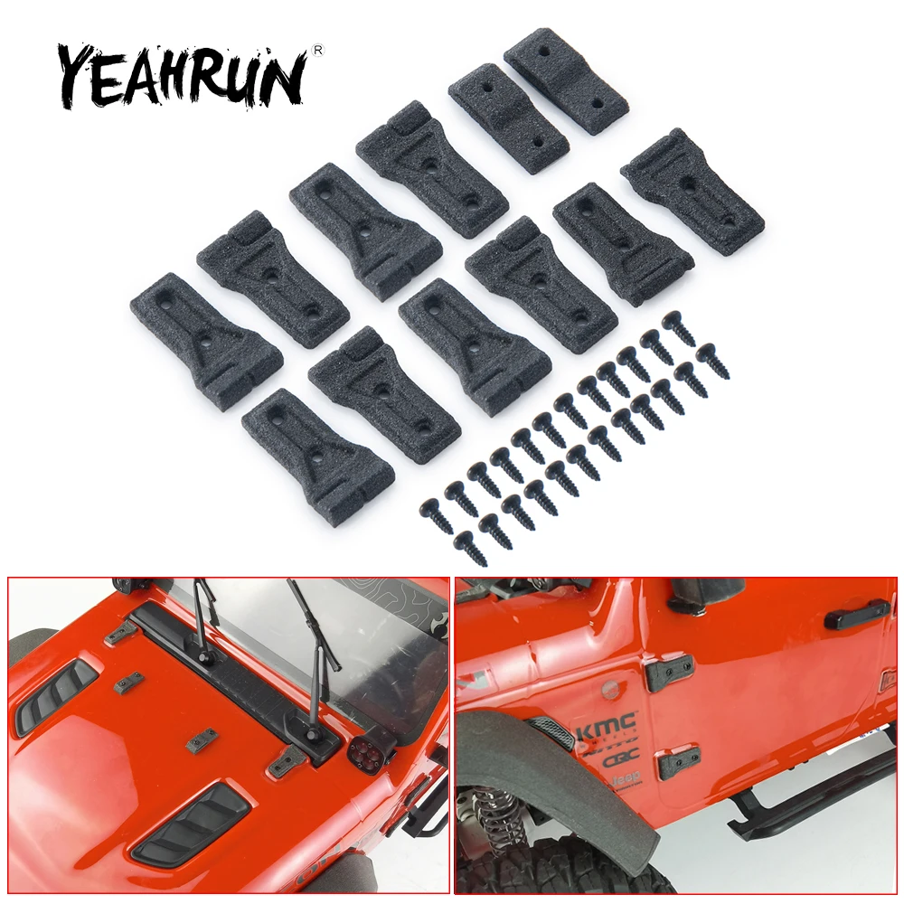 

YEAHRUN Nylon Car Body Tail Door Rear Window Hinge for Axial SCX10 III AXI03006 Gladiator AXI03007 Wrangler 1/10 RC Crawler Car