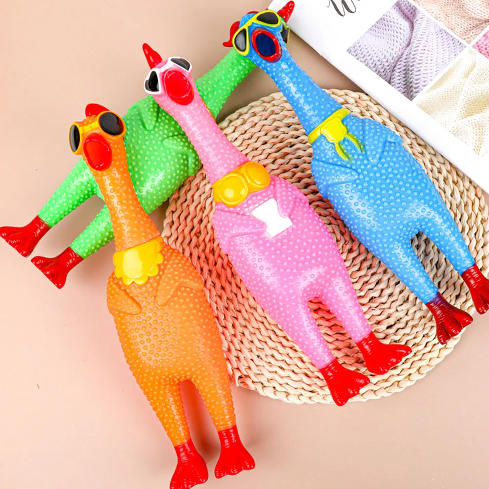 

Chicken Dog Screaming Rubber S Easter Squeaky Biting Puppy Pet Chickens Shrilling Party Squeeze For Teething Bite Fun
