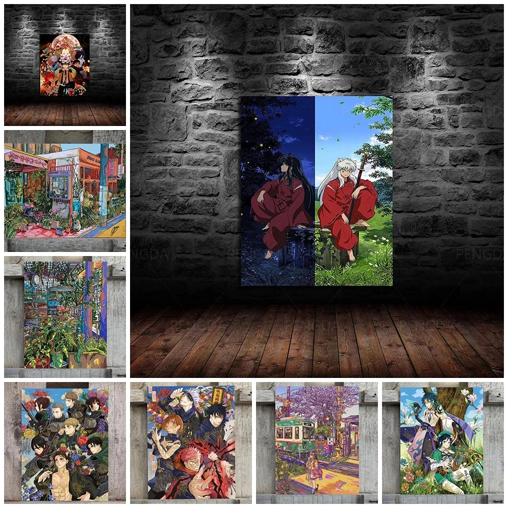 

Canvas Hd Prints Pictures Wall Artwork Painting Home Fight Anime Japan Cool Boy Decor Modular Poster No Framed For Living Room