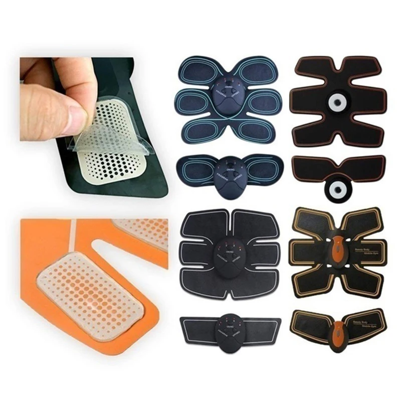 6*4cm 2/6/12/18Pcs Trainer Replacement Gel Sheet EMS Abs Trainer Muscle Gel Pad Waist Trimmer Belt