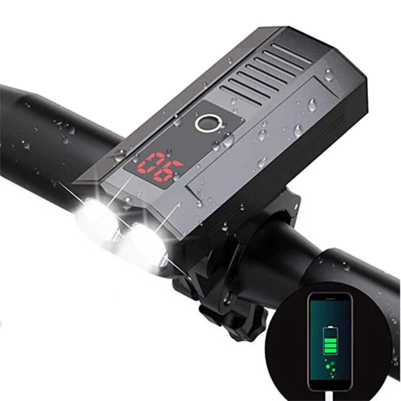 

Hot-Waterproof Bicycle Light Rechargeable USB LED 5200MAh Aluminum MTB Front Light Bike Headlight Power Bank Bike Lamp