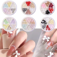 diy manicure accessories dresses bear shaped flower butterfly crystal ab nail decoration 3d bow manicure nail art