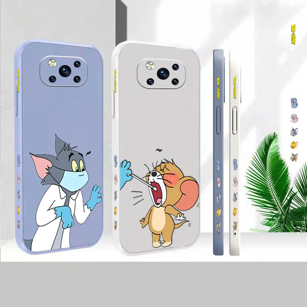 

Case For Xiaomi PCOO F3 M3 X2 X3 M4 GT 6X 8 CC9 CC9E MIX 2 2S 3 4 Black Shark 3 4 5 Pro Funny Cute Tom And Jerry Cartoon Cover