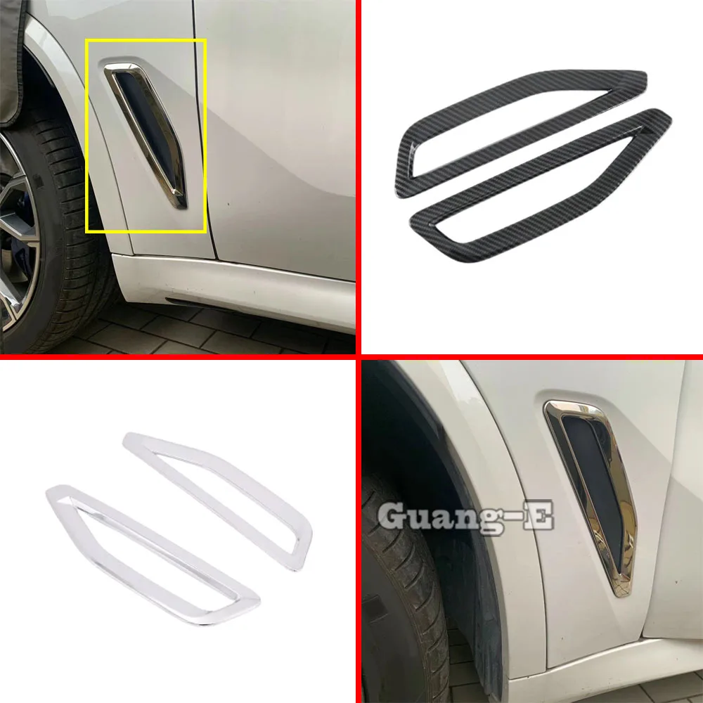 

Крышка для бровей из АБС-пластика, Хромированная передняя боковая листва, листья, крыло, вентиляционное отверстие, лампа, отделка для BMW X5 Xdrive G05 2019 2020 2022 2022