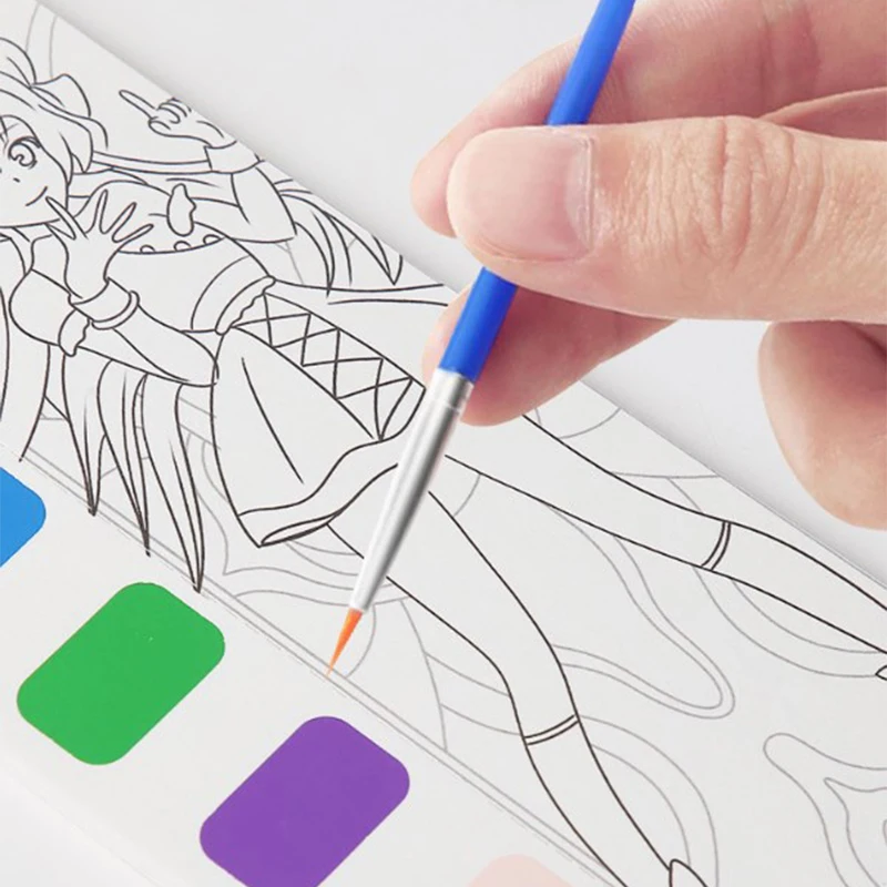 Мини-блокнот для рисования блокнот акварельных красок книжки-раскраски