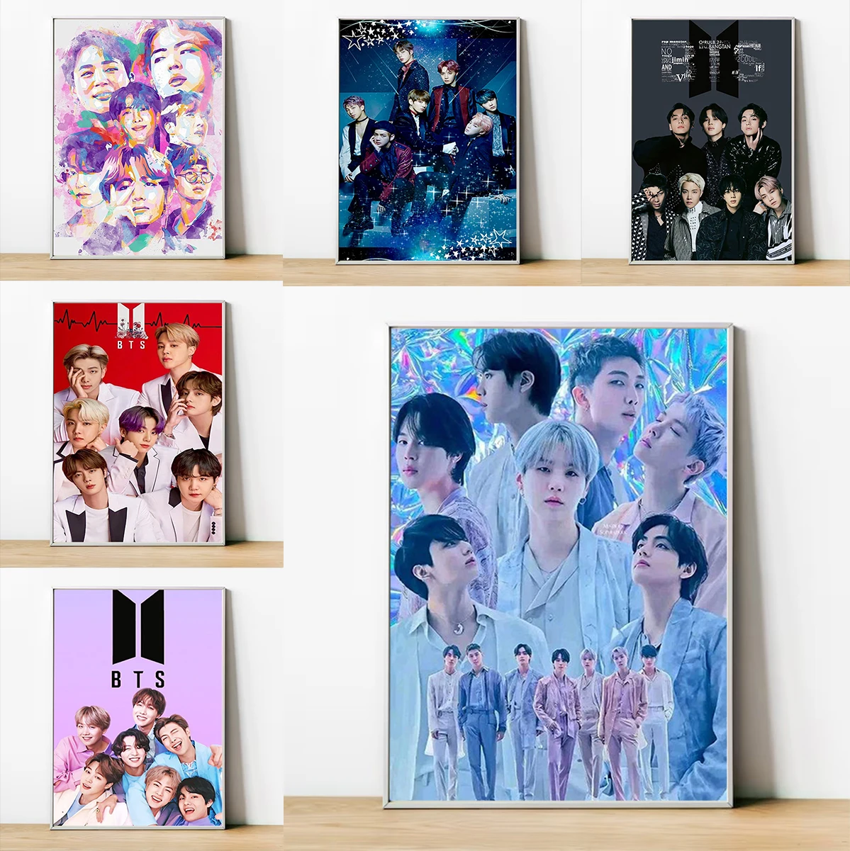 Постер для декора комнаты, Популярная Корейская музыкальная группа Bts, декоративные картины для гостиной, домашняя картина и украшение на холсте