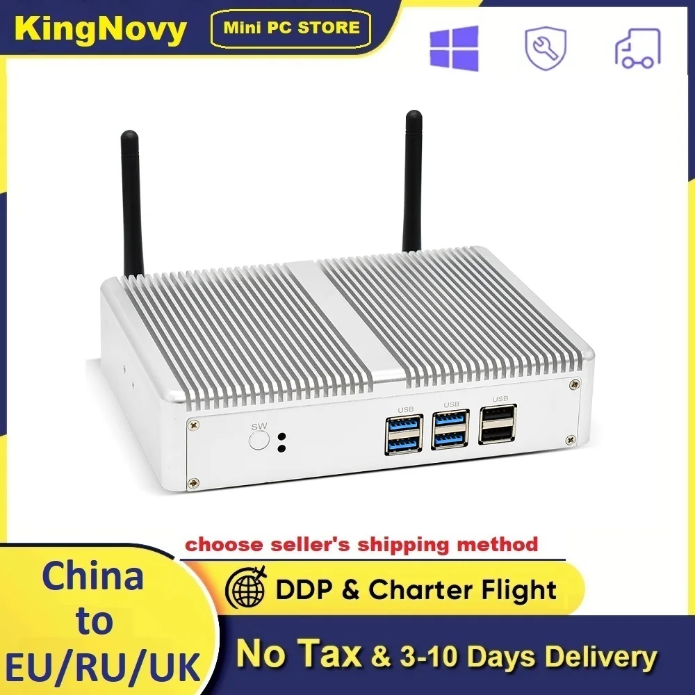 

KingNovy Nuc Computer i7 i5 7200U i3 7100U DDR4/DDR3 Windows 10 Pro Linux HTPC VGA HDMI WiFi Barebone Fanless Mini PC